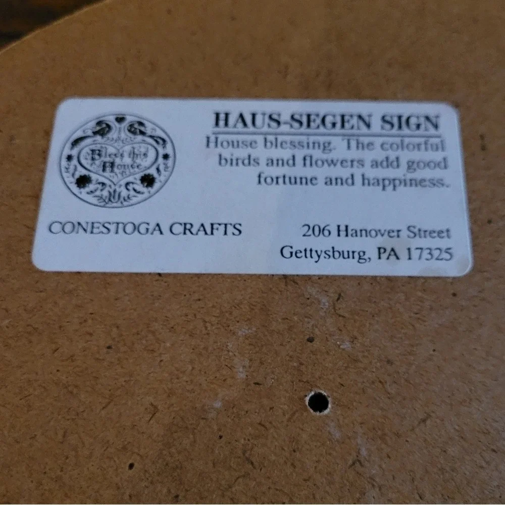 Conestoga‎ Crafts Haus-Segen Signs Set 2 Bless This House Good Luck Folk Art